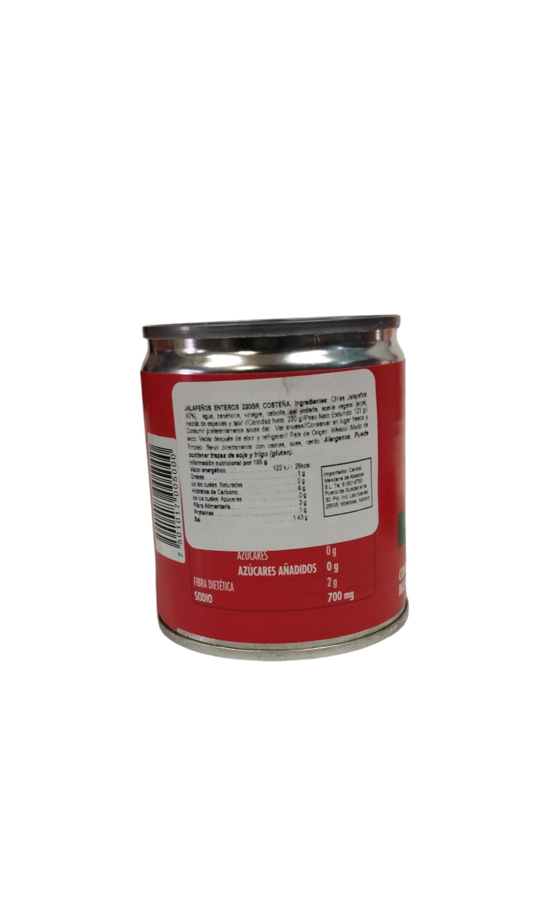 LA COSTEÑA JALAPEÑOS ENTEROS 220 g