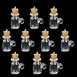 Farbe: Transparent 10 Glas-Korkenflaschen Tropfengläser Phiole Wunschflasche DIY Anhänger Charms, No.5, Polyester, Siehe Beschreibung