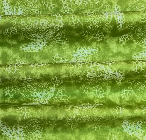 Image of 2 Meter Hand Block Indian Cotton Unstitched Jaipuri Handmade Digital Printed Fabric Material for Women Kurta /Blouse /Palazzos /Piece Material for Women's (Green Flower)