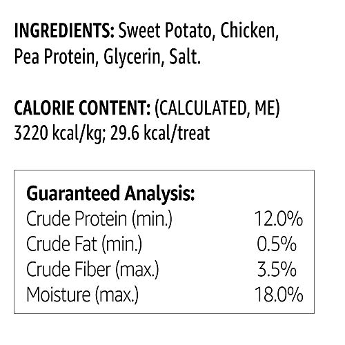Image of Amazon Brand - Solimo Sweet Potato & Chicken Jerky Dog Treats, 2 pounds (Pack of 2)