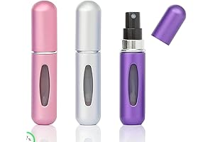 Mini Perfume Bottle Three Pack, Refillable Atomizers for Travel and Everyday Use