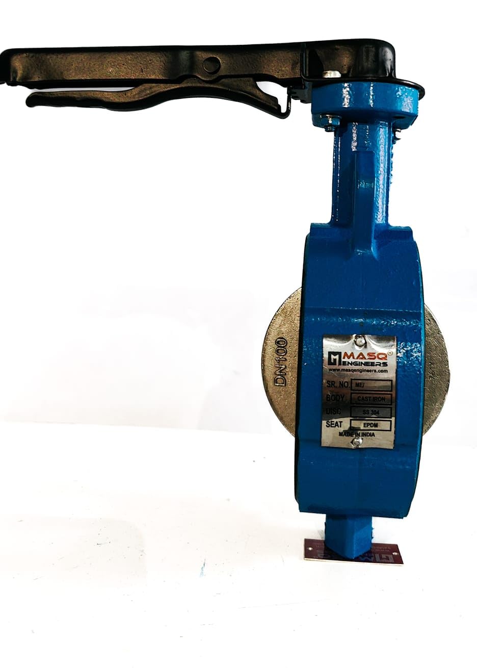 MASQ ENGINEERS Cast Iron Wafer Type Butterfly Valve EPDM Rubber