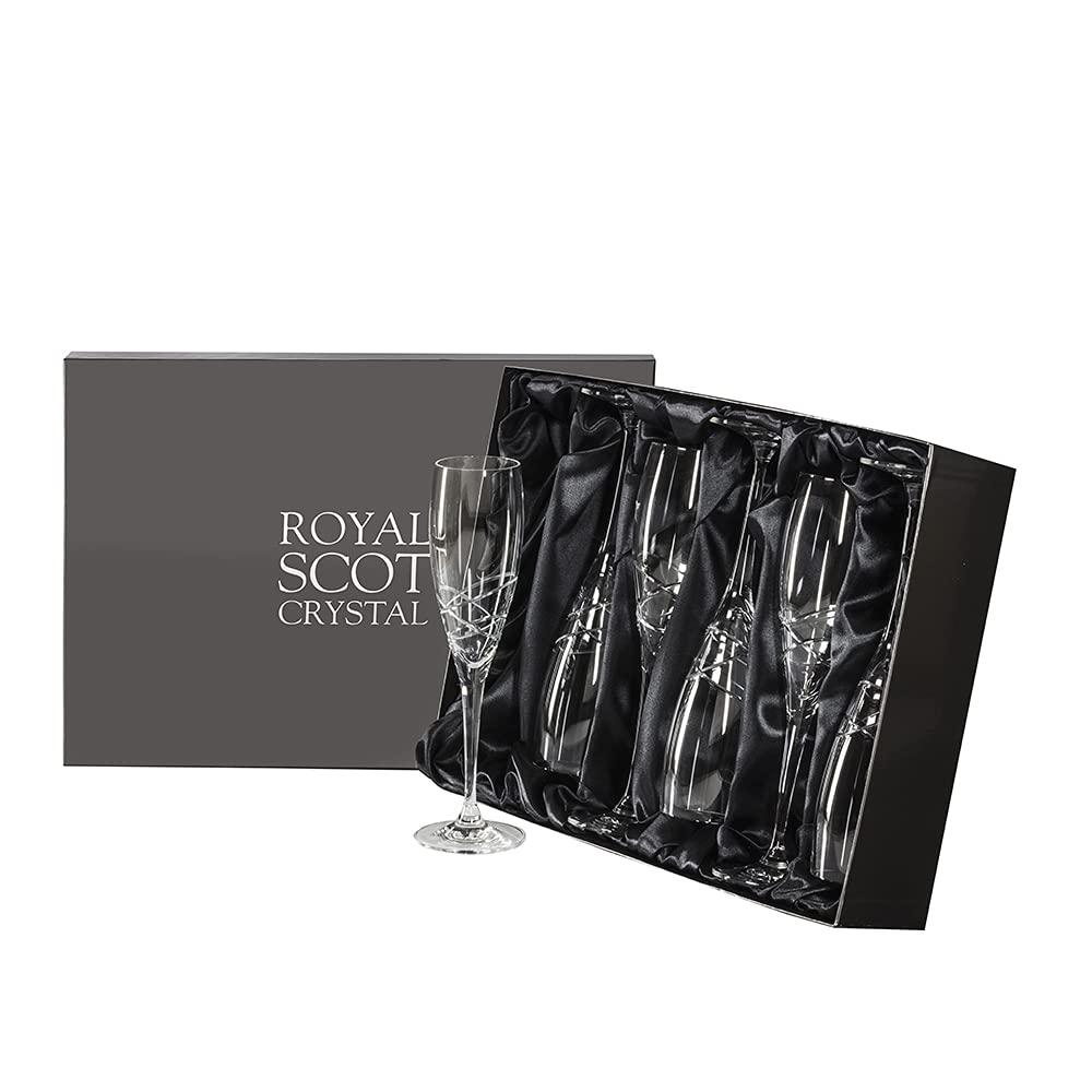 Royal Scot CrystalSkye - 6 Champagne Flutes 250mm (Presentation Boxed) (New Taller Shape)
