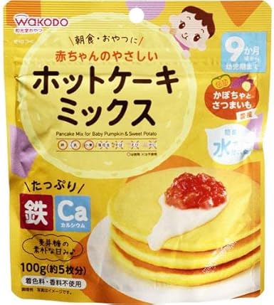 Amazon 赤ちゃんのやさしいホットケーキミックス かぼちゃとさつまいも 和光堂 ベビー用デザート 菓子 通販