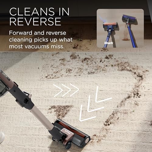 Image of Shark PowerDetect Speed Clean & Empty Cordless Stick Vacuum | Luxe Collection, Powerful Suction, HEPA Filtration, Carpet & Hard Floor, Portable, Vacuum for Pet Hair, Walnut, IA3246BR