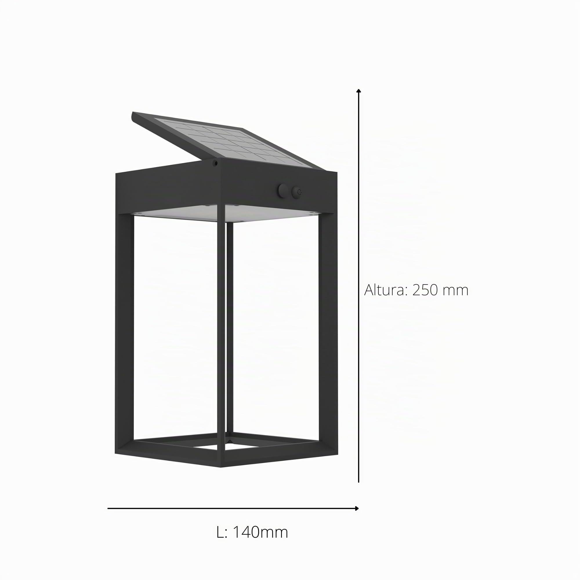 EGLO Suzzara Lámpara de pared led para exteriores, lámpara solar para uso exterior con sensor de movimiento, iluminación exterior rectangular de plástico en antracita, blanco neutro, IP44 | Rectangular, plástico, antracita, blanco neutro, IP44, para exter