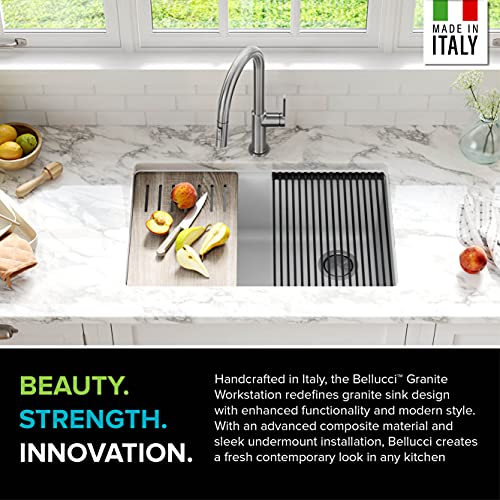 KRAUS White 30 in Undermount Granite Kitchen Sink KGUW1-30WH - image 4