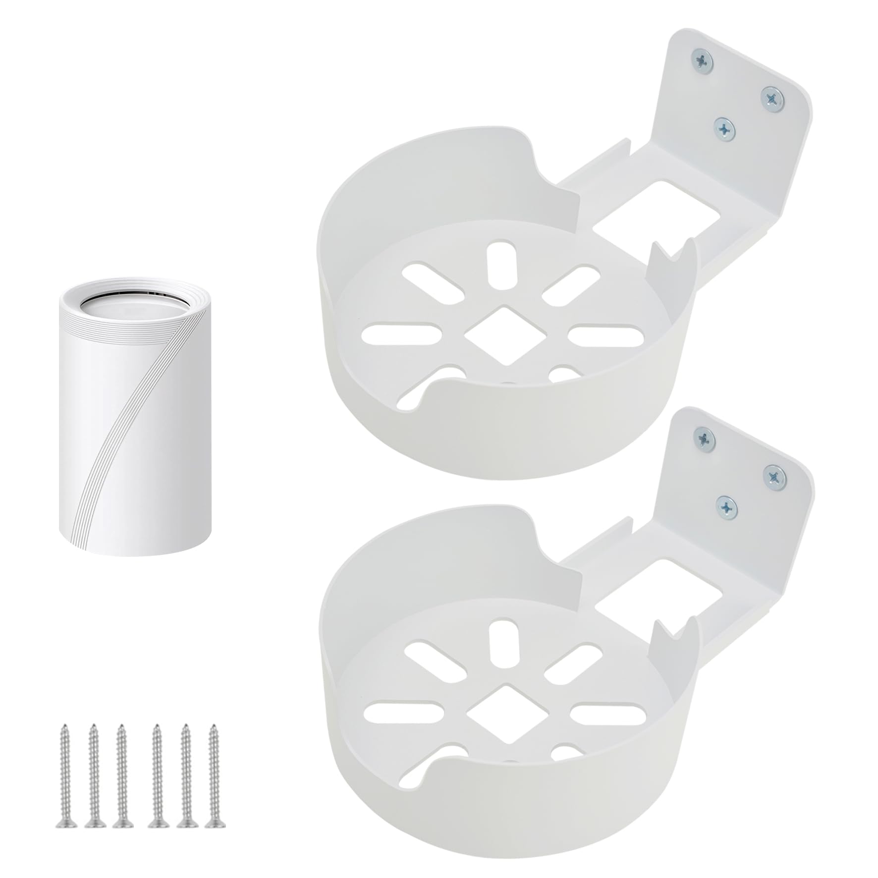 Wall Mount for Deco WiFi 7 Router, Compatible with Deco BE63/BE65/BE67/BE68/BE10000/BE11000/BE14000 Mesh Wi-Fi 7 System, Space-Saving Router Holder with Cable Management 2 Pack White