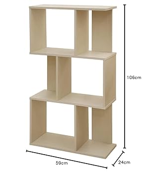 ハンドメイド特大3段トールラック (チーク色) Amazon｜S型ラック 3段 TART ホワイトウォッシュ カラーボックス