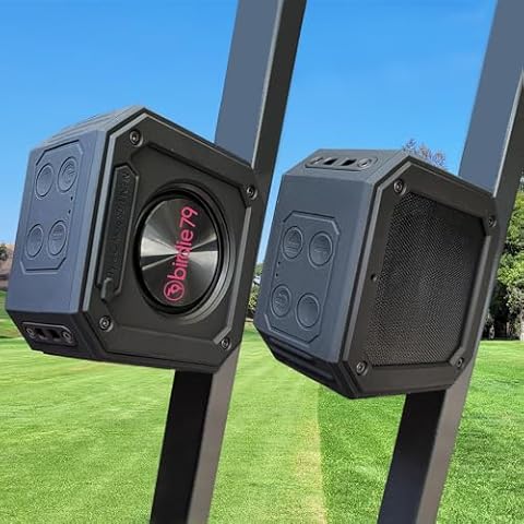 Birdie79-2-Pack Golf Speaker: Magnetic, Loud Stereo Sound, Bass Boost, Bluetooth, IPX7 Waterproof, Rugged & Shockproof - 30W Cover