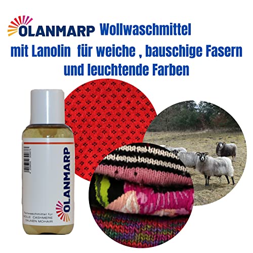 Olanmarp Feinwaschmittel Wollwaschmittel für Wolle Angora Alpaka (100ml)