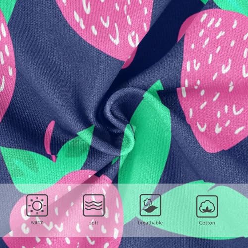 Cotton Toddler Underwear Floral Pink Strawberry Navy Blue Panties for Girl Florals Kids Undies Briefs 2t3