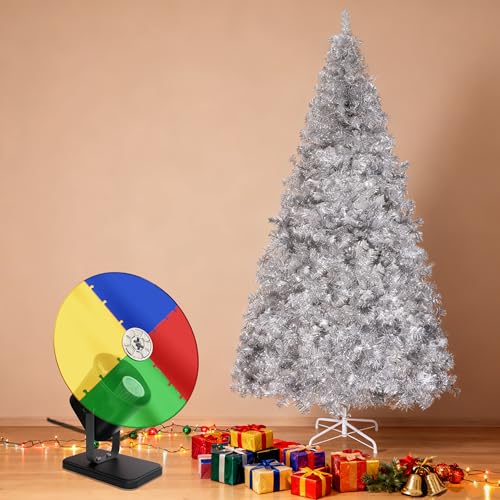 6ft Vintage Christmas Tree with Rotating Color Wheel - Complete