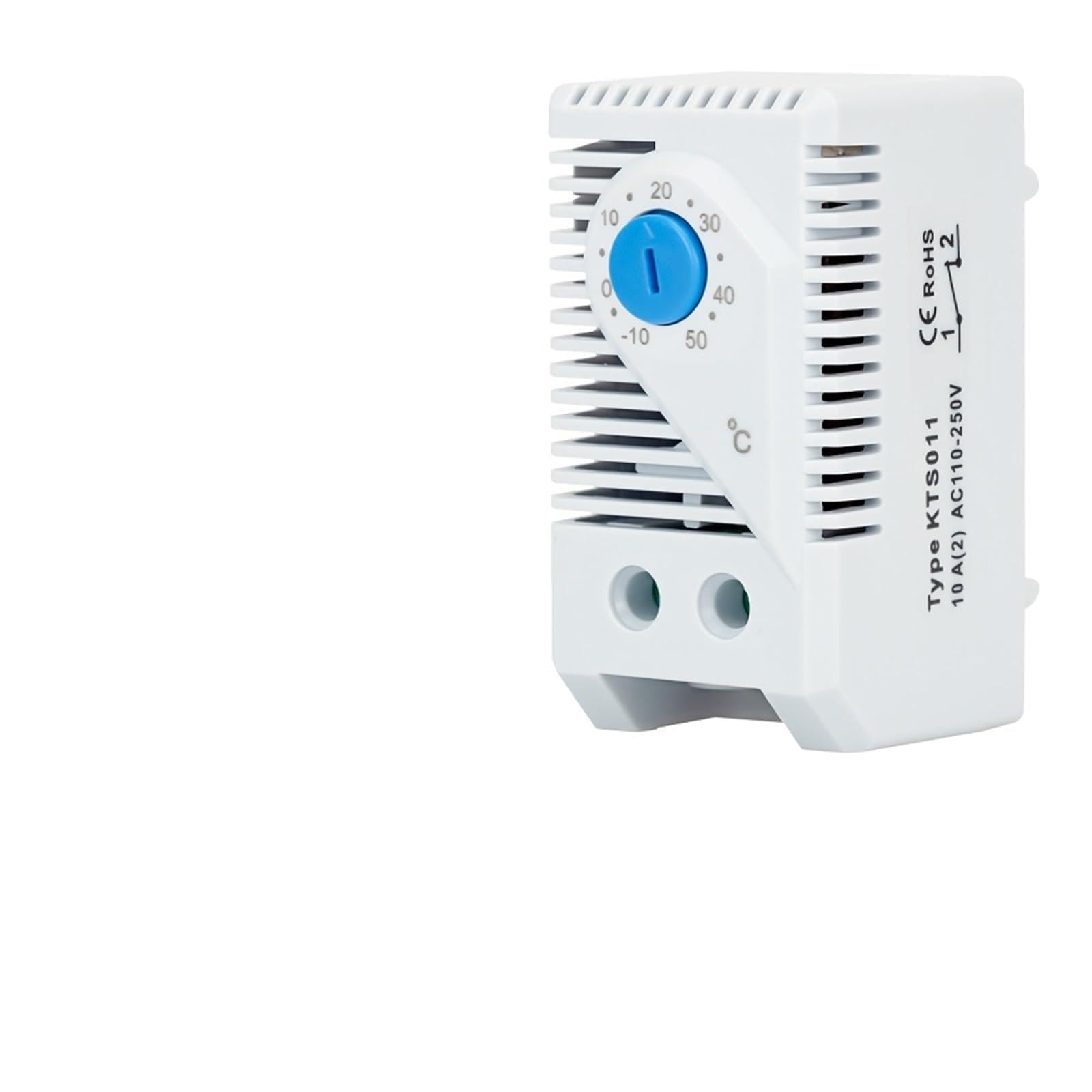 3 pezzi Regolatore di temperatura for armadietto su guida DIN Termostato industriale KTO011 KTS011 Termoregolatore meccanico da 0 a 60 gradi centigradi(NO -10 to 50 degree)