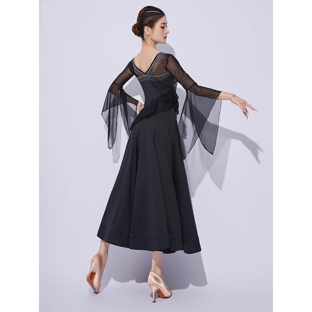 Abito da ballo standard Abiti da ballo per le donne Valzer Flamenco Performance Costume Tango Foxtrot Training Dancewear