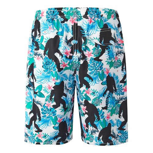 Mens Swim Trunks 9 Inch Inseam Stretch Board Shorts Built-in Quick Dry Swimwear Bathing Suits with Compression Liner2