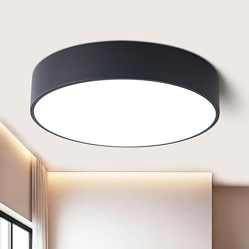 Miniatura 12 de Lámpara LED Regulable de Montaje Empotrado Cerca del Techo, Accesorio de Iluminación de Sala de Estar, Lámparas de Techo Redondas Blancas Modernas
