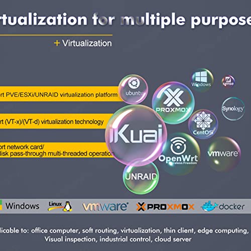 KingnovyPC Firewall Micro Appliance, 4 Port i226 2.5GbE LAN Fanless Mini PC N5100, 2* DDR4, 8GB DDR4 128GB NVMe, HDMI, DP, RJ45 COM, 4*USB Gigabit Ethernet AES-NI VPN Router Openwrt Barebone – Bild 5