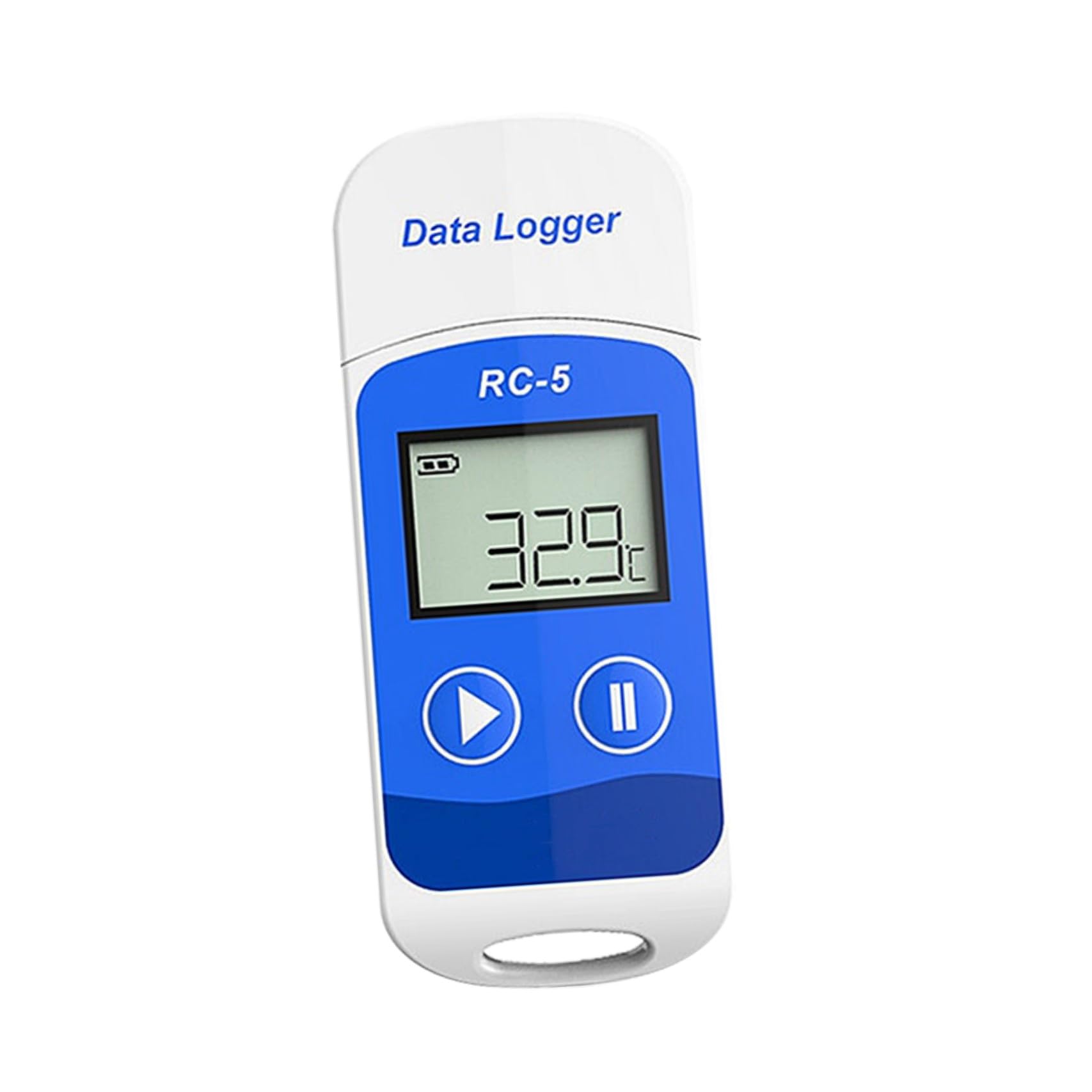 Registratore Temperatura USB Display Lcd Blu, Plastico | Intervallo 30 °c~+70 °c, Risoluzione 0, 1 °c, Allarme Sovratemperatura e Export Dati