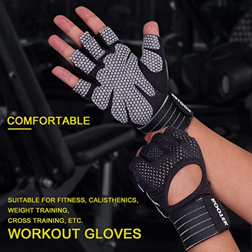 image for Kootek Workout Gloves Weight Lifting Fitness Gloves with Wrist Wrap S