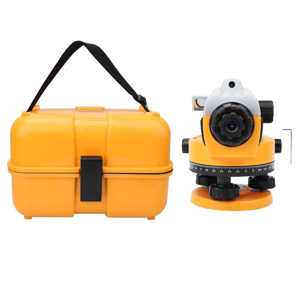Nivel Óptico Automático de Alta Precisión con 32 Aumentos y Rotación de 360 Grados para Topografía Construcción e Ingeniería con Estuche Protector y Diseño Portátil