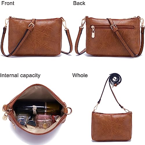 Image of Women Large Crossbody Bags Ladies Satchel Shoulder Handbags Purse and Wallet Set for Women Totes Hobo Purses