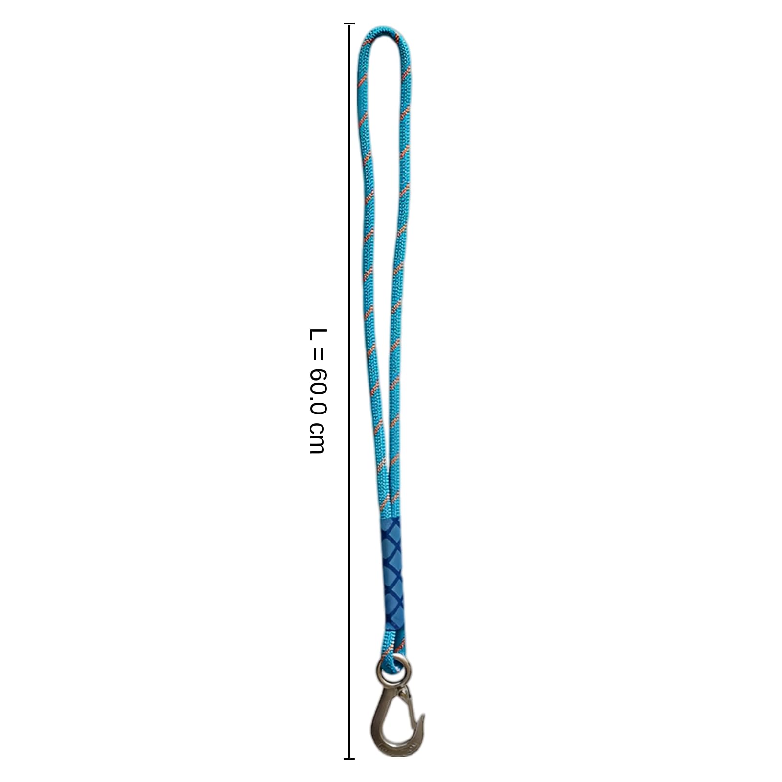 2 pièces sangles de balançoire pour arbre, cordes suspendues 60 cm avec mousquetons robustes, crochets en acier inoxydable pour hamac extérieur, accessoires pour balançoire et yoga, bleu et orange