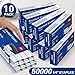 Deli Staples, 50000 Staples, Standard Staples for Desktop Staplers, 1/4'' Length, 210/Strip, 10 Boxes of 5000 Each