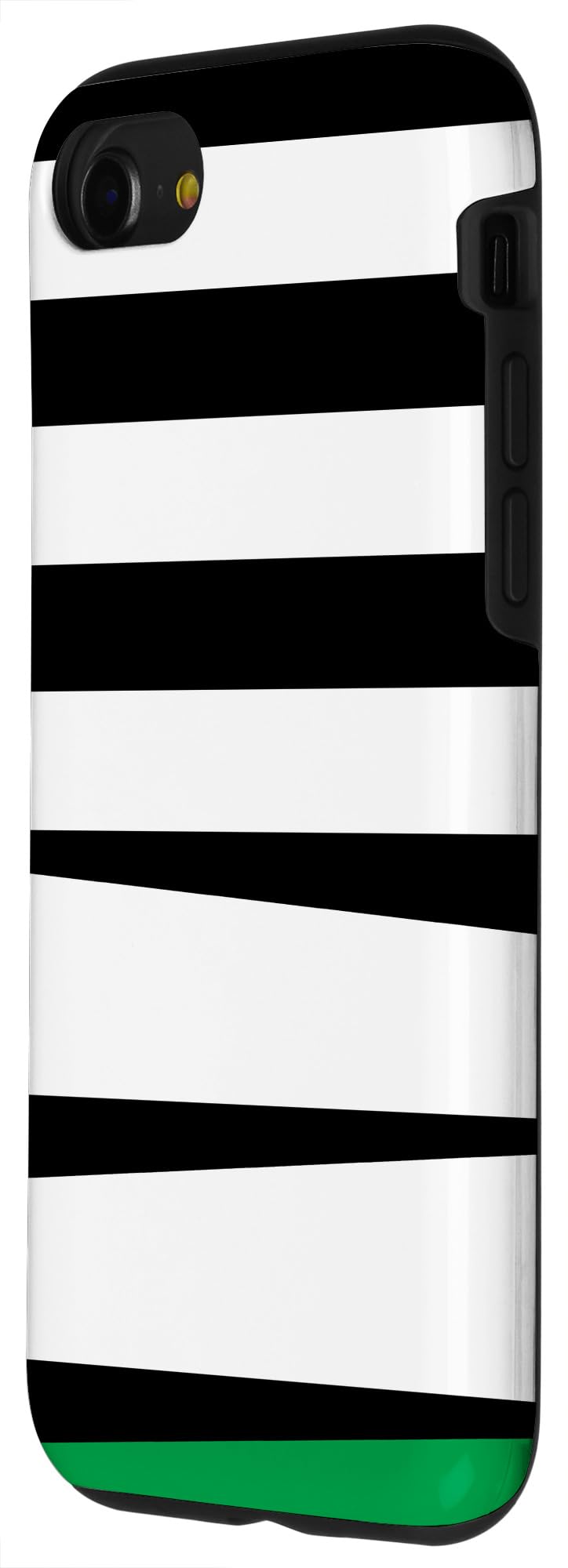 iPhone SE (2020) / 7 / 8 Zebra stripes, black, white, green Case - Image 2