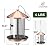 Kingsyard Metal Bird Feeder for Outdoor Hanging - Chew Proof Bird Finch Cardinal Feeder with Dual Chamber of 4 lbs Capacity for Bluebird, Antique Copper