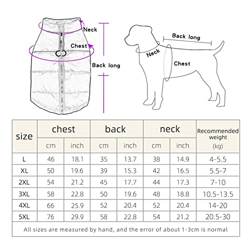 Manteau imperméable pour chien et coupe-vent avec fermeture éclair dorsale