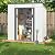 JAXPETY 4' x 6' Ft Outdoor Storage Shed, Metal Tool Shed with Vents, Lockable Door, Organizer House for Garden Backyard Patio Lawn, Weatherproof, White