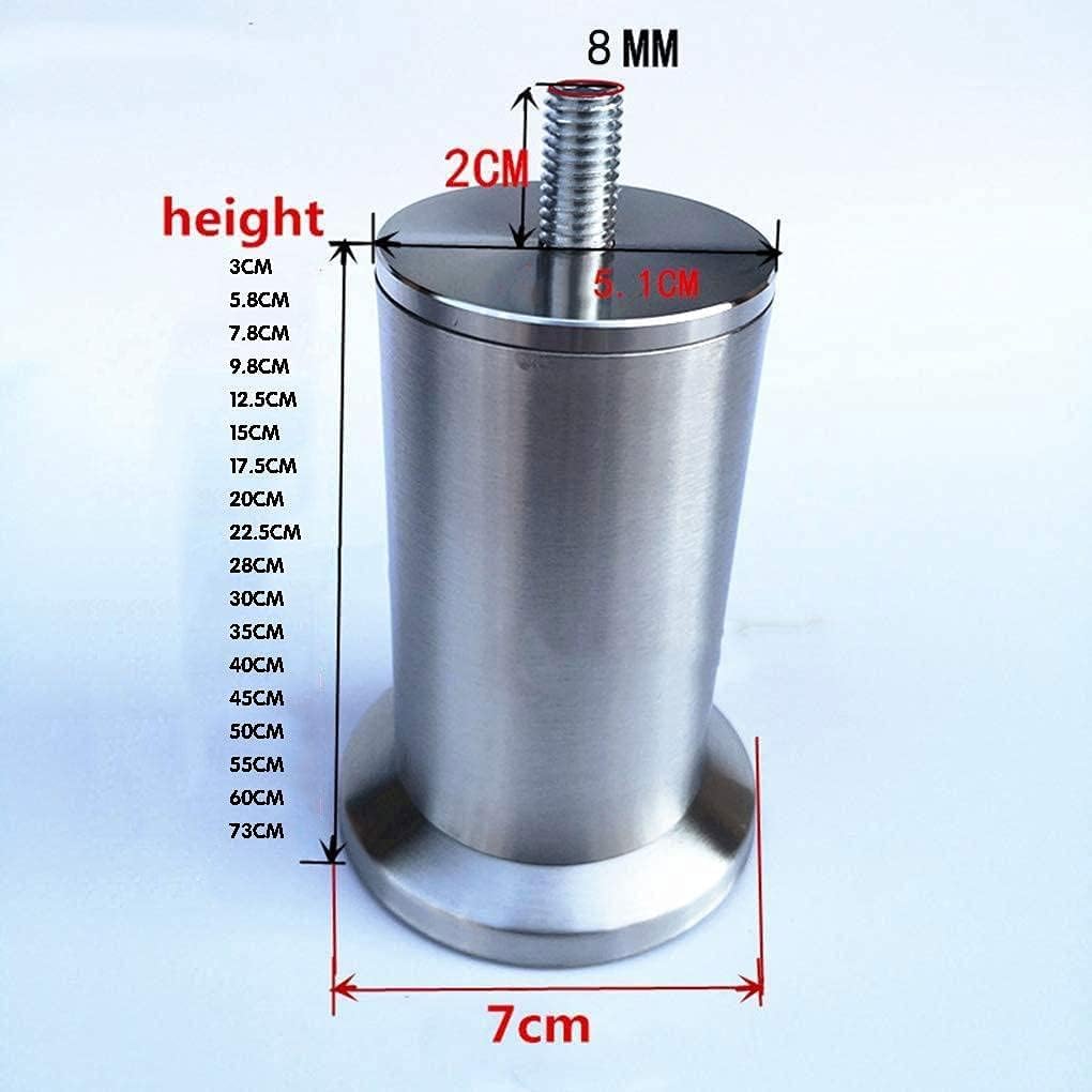 Feng Shui， Gambe per tavoli per mobili Resistenti 4 Pezzi Piedini per mobili in Altezza Regolabile Gambe per mobili in Acciaio Inossidabile 3-73 cm Piedini di Supporto per mobili in Metallo Gambe