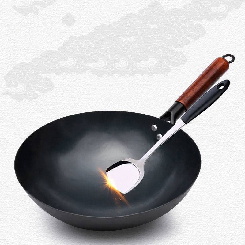 Wok de hierro fundido martillado 34 cm miniatura 5