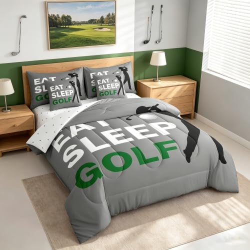 Image of Feelyou Golf Bedding Set Twin Size 7 Piece for Kids Women Men