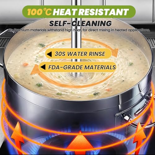 Image of 750W Commercial Immersion Blender 21inch Removable Shaft 50 Gallon