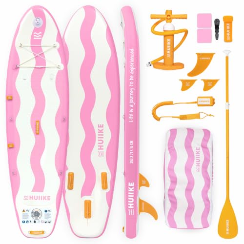 HUIIKE Tabla Paddle Surf Hinchable para Niños 8’7” con Accesorios Incluidos, Remo, Quillas, Inflador. Stand Up Paddle Board Gran Estabilidad y Resistencia. 262 x 71 x 15 cm, Soporta hasta 80 kg