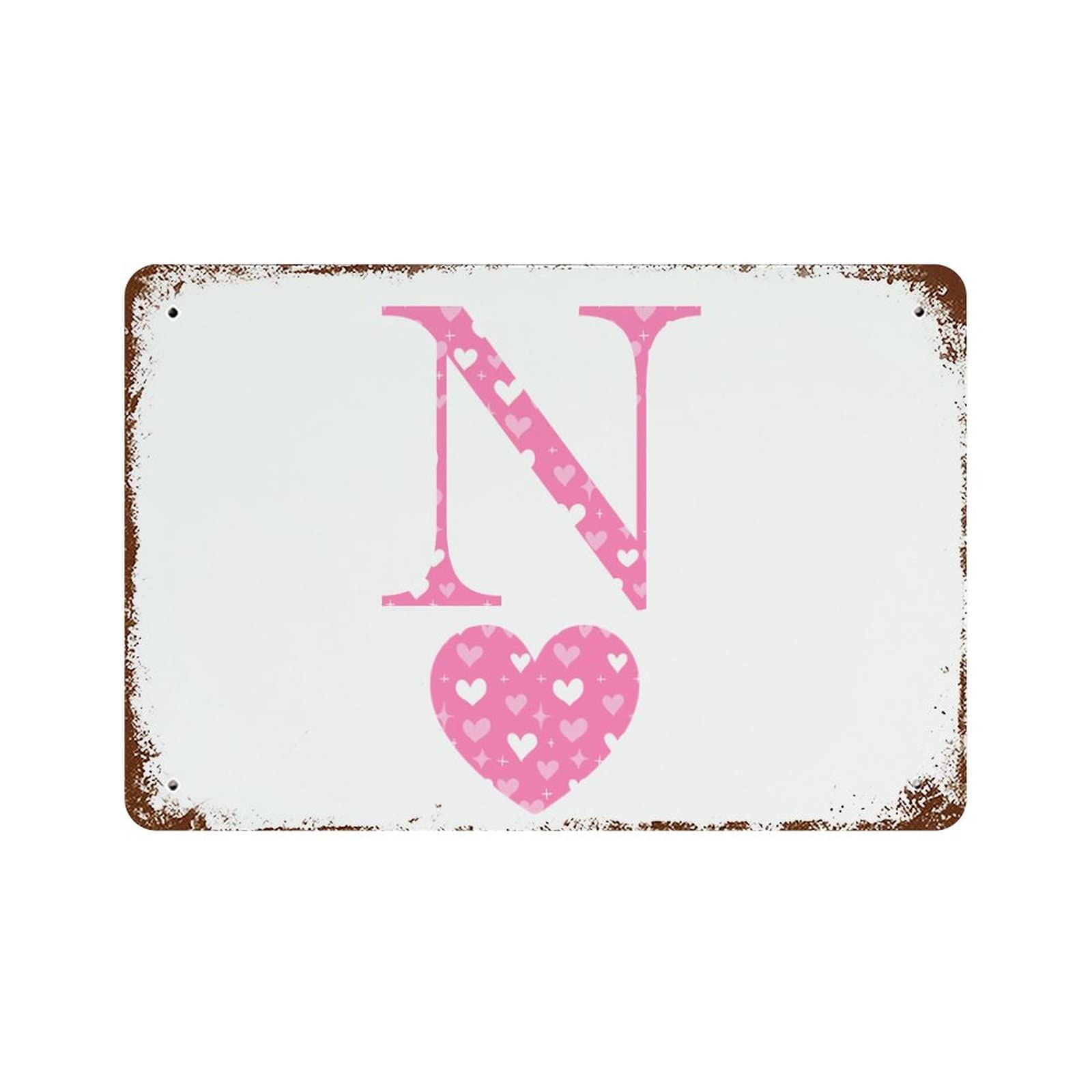 Cadeau pour femme unique avec cette plaque en métal vintage cœur de la Saint-Valentin