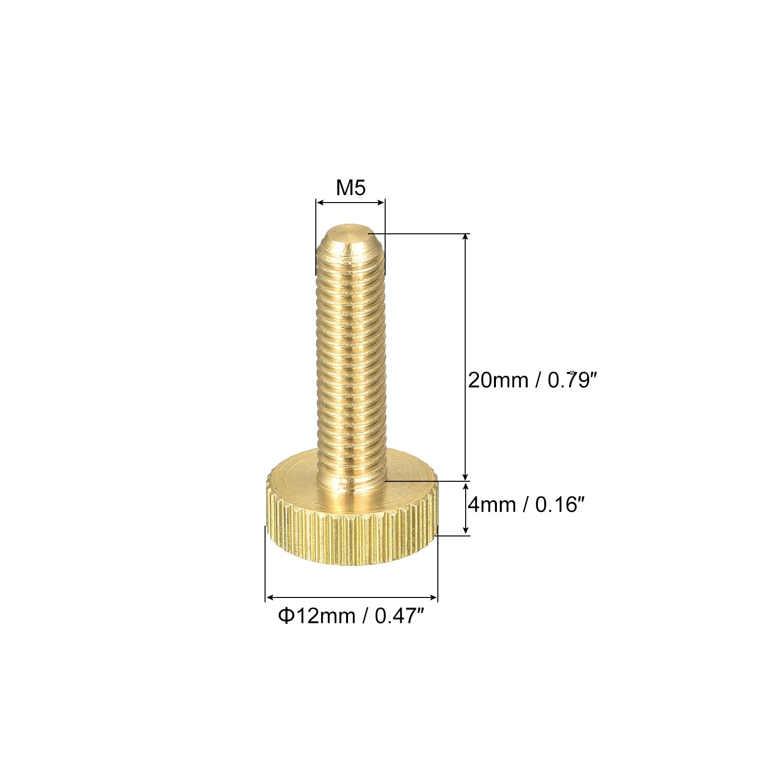 Brass Thumb Screws - M5 Knurled Fasteners -2