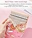 Fiunkes 21 Keys Thumb Piano Crystal Kalimba, 17 Key Finger Piano Musical Gift, Transparent Acrylic C Tone with EVA Bag, Stickers, Tuning Hammer, Cleaning Cloth,17keys Sakura