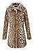Bellivera Faux Fur Jacket Womens Leopard Coat Long Sleeve Winter Warm Fluffy Parka Overcoat Outwear Tops 18125 Leopard S