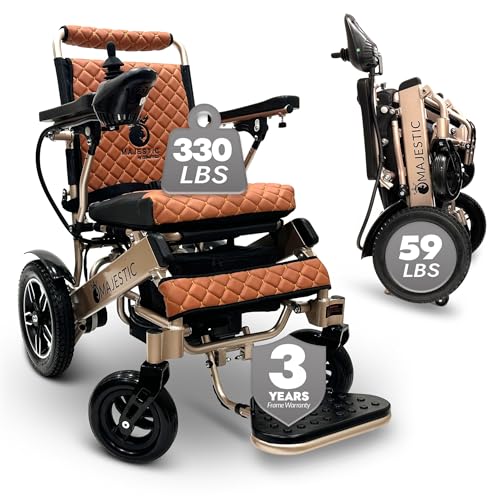 Lightweight Electric Wheelchair for Adults – Remote Controlled Foldable Power Chair – Portable Travel Mobility Aid