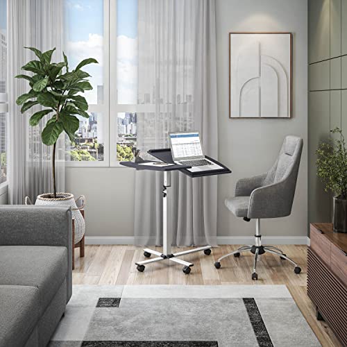 Techni Mobili Rolling Adjustable Laptop Cart, Graphite #TOP5