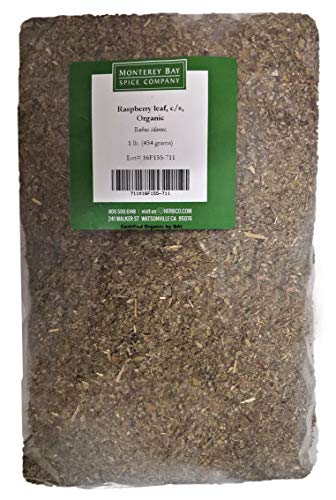 CERTIFIED ORGANIC Raspberry Leaf Cut and Sifted 1 LB Bag â€“100% NATURAL, KOSHER Berries (Rubus idaeus)