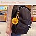 Handmade Crochet Sunflower Keychain Gift with Inspirational Card - 