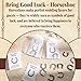 party greeting Good Luck Horseshoes Pocket Hug Gift Bulk with Card and Bag Lucky Pocket Token Charms Rustic Horseshoe Ornament for St. Patrick's Day Wedding Birthday Baby Shower Decorations（20 Set）