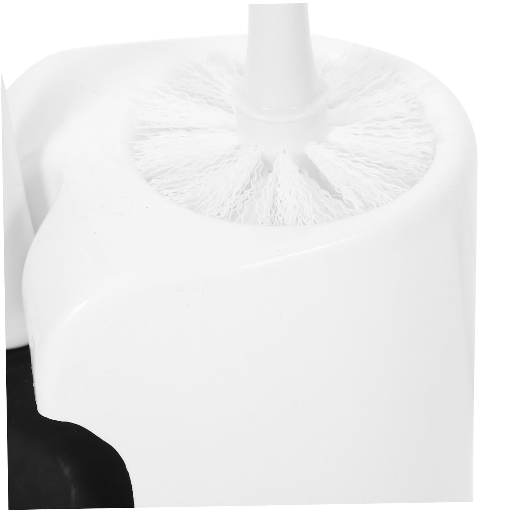 UKCOCO Juego de Escobilla de Inodoro Material ABS Resistente con Soporte y Émbolo de Goma y Diseño Elegante Blanco Limpieza para Baño
