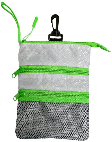 ProActive Sports Unisex Zippered Valuables Pouch, Grey/Green