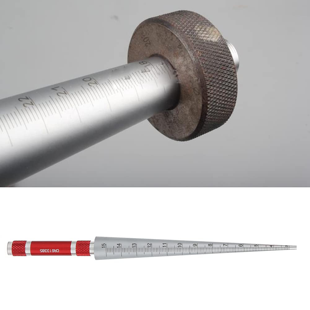 Caliper Gages Multifunction Hole Tapered Gauge, 3-15mm Stainless Steel Accurate Scale Gauge Hand Woodworking