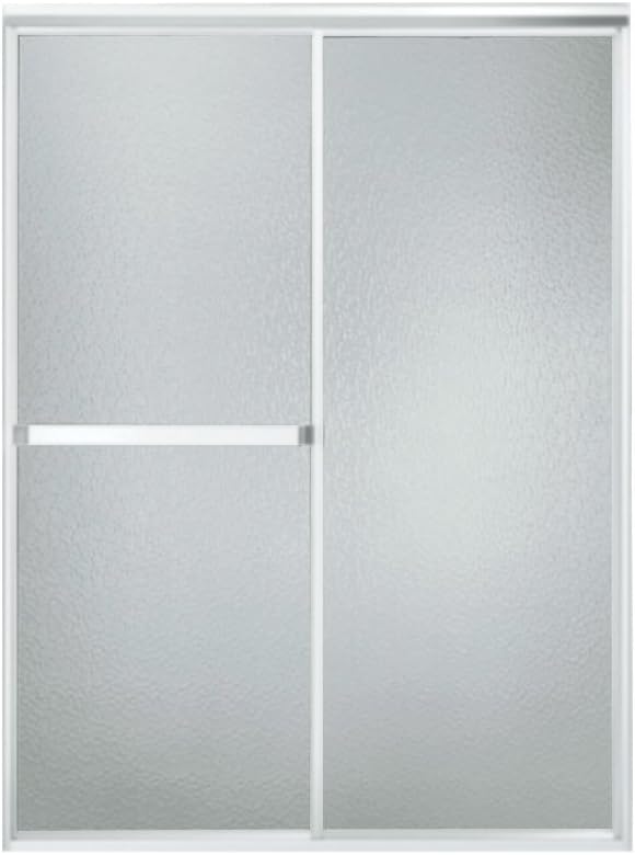 STERLING 660B-52T Shower Door Bypass 65"H x 47-52"W Hammered Glass Silver